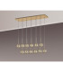 Keene 12 Light G9 2m Linear Pendant French Gold / Clear Crystal Shade-3