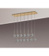 Keene 12 Light G9 2m Linear Pendant French Gold / Clear Crystal Shade-10