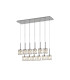 Keene 12 Light G9 2m Linear Pendant Polished Chrome / Clear Crystal Shade-1
