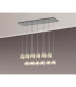 Keene 12 Light G9 2m Linear Pendant Polished Chrome / Clear Crystal Shade-3