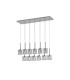 Keene 12 Light G9 2m Linear Pendant Polished Chrome / Clear Crystal Shade-4