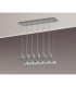 Keene 12 Light G9 2m Linear Pendant Polished Chrome / Clear Crystal Shade-10