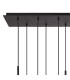 Keene 12 Light G9 2m Linear Pendant Satin Black / Smoke Crystal Shade-4