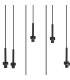 Keene 12 Light G9 2m Linear Pendant Satin Black / Smoke Crystal Shade-5