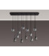 Keene 12 Light G9 2m Linear Pendant Satin Black / Smoke Crystal Shade-8