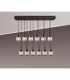Keene 12 Light G9 2m Linear Pendant Sand Black / Clear Crystal Shade-3