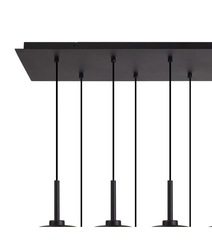 Keene 12 Light G9 2m Linear Pendant Sand Black / Clear Crystal Shade-5