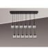 Keene 12 Light G9 2m Linear Pendant Sand Black / Clear Crystal Shade-11