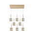 Keene 8 Light G9 2m Rectangle Multiple Pendant French Gold / Clear Crystal Shade-1