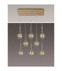 Keene 8 Light G9 2m Rectangle Multiple Pendant French Gold / Clear Crystal Shade-3