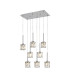 Keene 8 Light G9 2m Rectangle Multiple Pendant Polished Chrome / Clear Crystal Shade-1