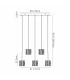 Keene 8 Light G9 2m Rectangle Multiple Pendant Polished Chrome / Clear Crystal Shade-2