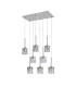 Keene 8 Light G9 2m Rectangle Multiple Pendant Polished Chrome / Clear Crystal Shade-4