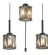 Keene 8 Light G9 2m Rectangle Multiple Pendant Satin Black / Smoke Crystal Shade-6
