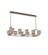 Keene 10 Light Rectangle G9 Telescopic Light Antique Brass / Clear Crystal Shade-1