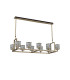Keene 10 Light Rectangle G9 Telescopic Light Antique Brass / Clear Crystal Shade-4