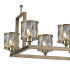 Keene 10 Light Rectangle G9 Telescopic Light Antique Brass / Clear Crystal Shade-6