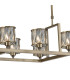 Keene 10 Light Rectangle G9 Telescopic Light Antique Brass / Clear Crystal Shade-7