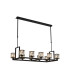 Keene 10 Light Rectangle G9 Telescopic Light Sand Black / Clear Crystal Shade-1