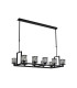 Keene 10 Light Rectangle G9 Telescopic Light Sand Black / Clear Crystal Shade-5