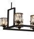 Keene 10 Light Rectangle G9 Telescopic Light Sand Black / Clear Crystal Shade-7