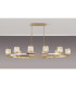 Keene 10 Light Oval G9 Telescopic Light French Gold / Clear Crystal Shade-3