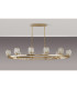 Keene 10 Light Oval G9 Telescopic Light French Gold / Clear Crystal Shade-11