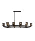 Keene 10 Light Oval G9 Telescopic Light Sand Black / Smoked Crystal Shade-1