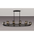 Keene 10 Light Oval G9 Telescopic Light Sand Black / Smoked Crystal Shade-3