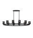 Keene 10 Light Oval G9 Telescopic Light Sand Black / Smoked Crystal Shade-5