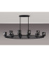Keene 10 Light Oval G9 Telescopic Light Sand Black / Smoked Crystal Shade-8