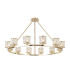 Keene 105.8cm 12 Light Round G9 Telescopic Light French Gold / Clear Crystal Shade-1