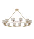 Keene 105.8cm 12 Light Round G9 Telescopic Light French Gold / Clear Crystal Shade-5
