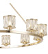 Keene 105.8cm 12 Light Round G9 Telescopic Light French Gold / Clear Crystal Shade-7