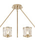 Keene 105.8cm 12 Light Round G9 Telescopic Light French Gold / Clear Crystal Shade-9