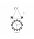 Keene 105.8cm 12 Light Round G9 Telescopic Light Sand Black / Smoked Crystal Shade-2
