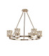 Keene 70.8cm 6 Light Round G9 Telescopic Light French Gold / Clear Crystal Shade-1