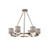 Keene 70.8cm 6 Light Round G9 Telescopic Light French Gold / Clear Crystal Shade-4