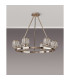 Keene 70.8cm 6 Light Round G9 Telescopic Light French Gold / Clear Crystal Shade-7