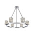 Keene 70.8cm 6 Light Round G9 Telescopic Light Polished Chrome / Clear Crystal Shade-1