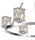 Keene 70.8cm 6 Light Round G9 Telescopic Light Polished Chrome / Clear Crystal Shade-6