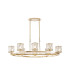 Keene 8 Light Oval G9 Telescopic Light French Gold / Clear Crystal Shade-1