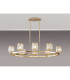 Keene 8 Light Oval G9 Telescopic Light French Gold / Clear Crystal Shade-3