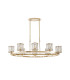Keene 8 Light Oval G9 Telescopic Light French Gold / Clear Crystal Shade-5