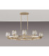 Keene 8 Light Oval G9 Telescopic Light French Gold / Clear Crystal Shade-12