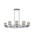 Keene 8 Light Oval G9 Telescopic Light Polished Chrome / Clear Crystal Shade-1