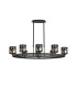 Keene 8 Light Oval G9 Telescopic Light Sand Black / Smoked Crystal Shade-1