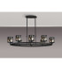 Keene 8 Light Oval G9 Telescopic Light Sand Black / Smoked Crystal Shade-3