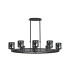 Keene 8 Light Oval G9 Telescopic Light Sand Black / Smoked Crystal Shade-4