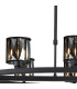 Keene 8 Light Oval G9 Telescopic Light Sand Black / Smoked Crystal Shade-6